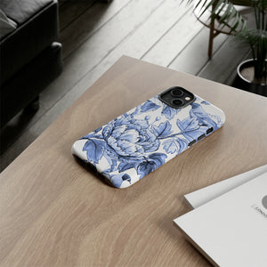 Watercolor Blue Floral - Protective Phone Case