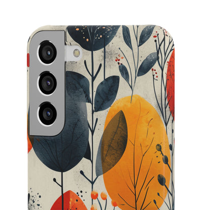 Modern Autumn Leaf Pattern - Slim Samsung S22 Phone Case