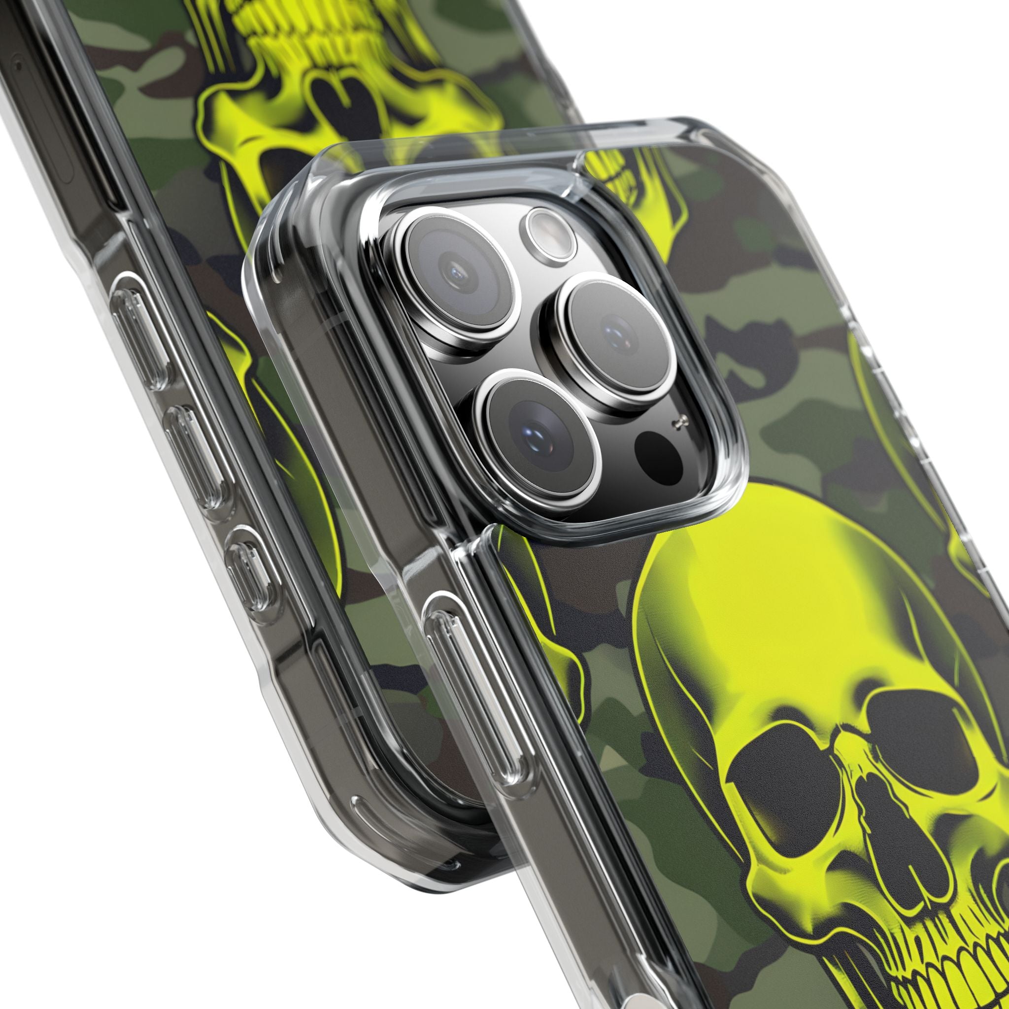 Neon Skull Camo iPhone 16 Pro Case - Impact