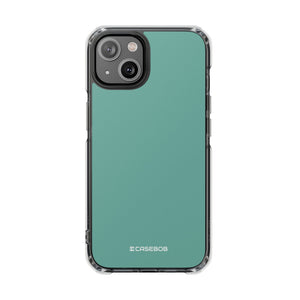 Green Sheen | Handyhülle für iPhone (Clear Impact Case – magnetisch) 