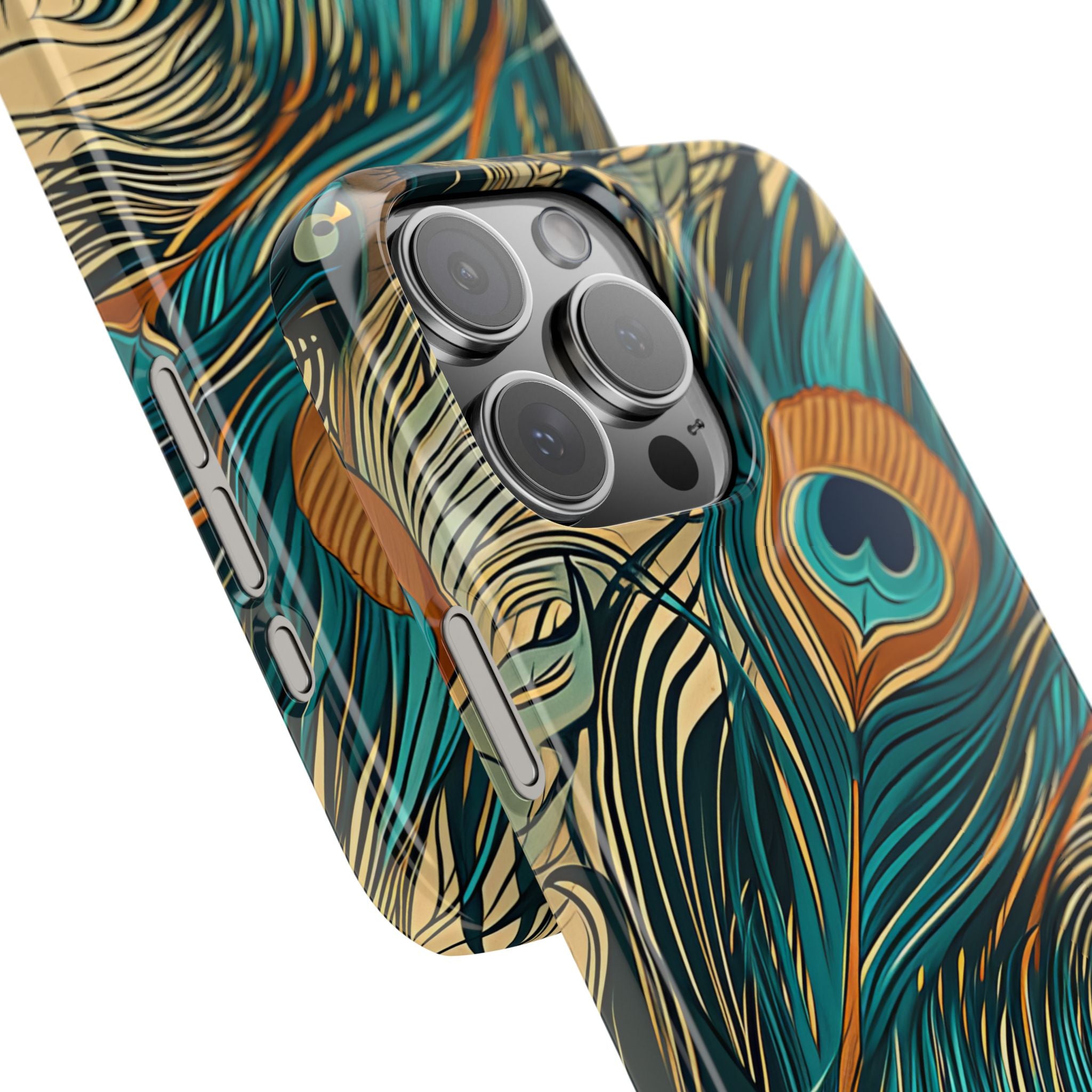 Art Nouveau Peacock Elegance iPhone 16 - Slim Phone Case