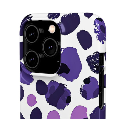 Purple Inkblots iPhone 14 - Slim Phone Case