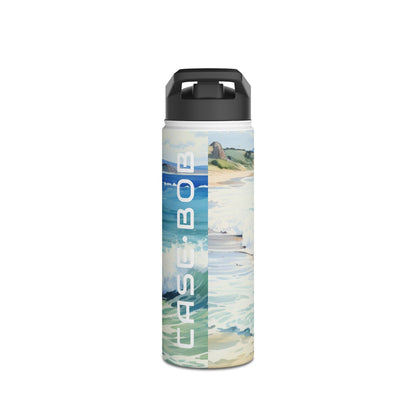 Foaming Blue Waves - Stainless Steel Water Bottle