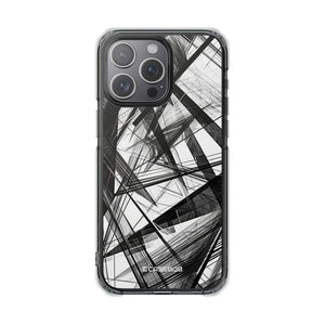 Monochrome Chaos - Phone Case for iPhone (Clear Impact - Magnetic)