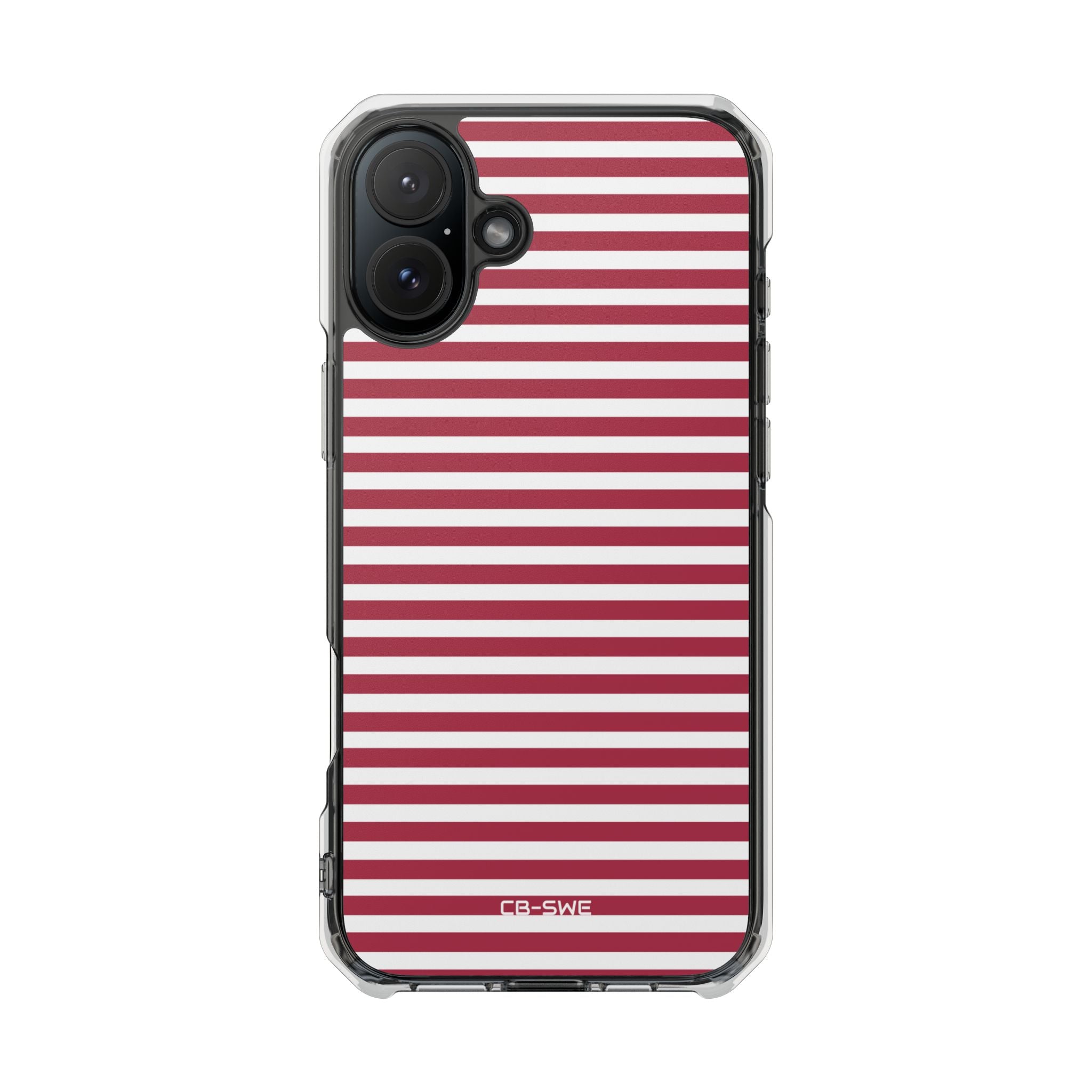 Crimson Stripes Flow iPhone Case - Impact
