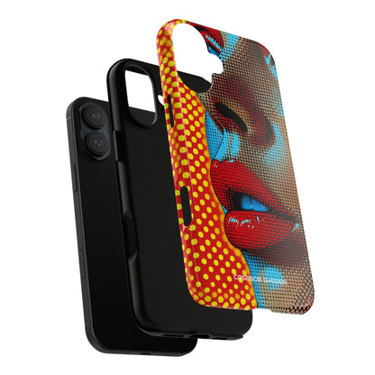 Yellow Red Pop Art Portrait - Tough iPhone 16 Phone Case