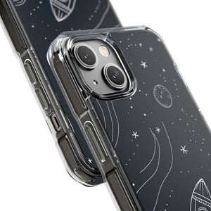 Cosmic Doodle Adventure - Phone Case for iPhone (Clear Impact - Magnetic)