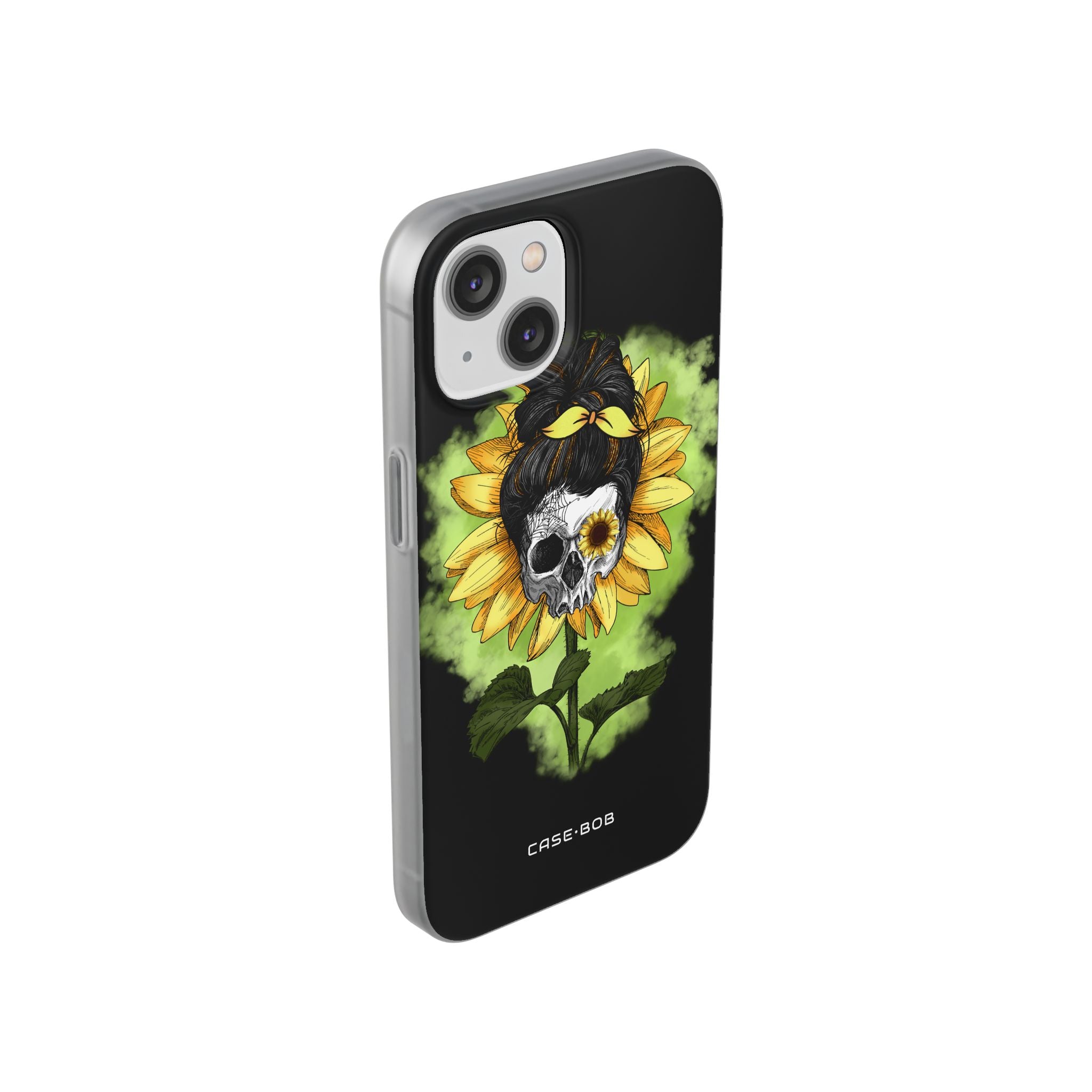 Sunflower Skull iPhone 14 Case - Soft