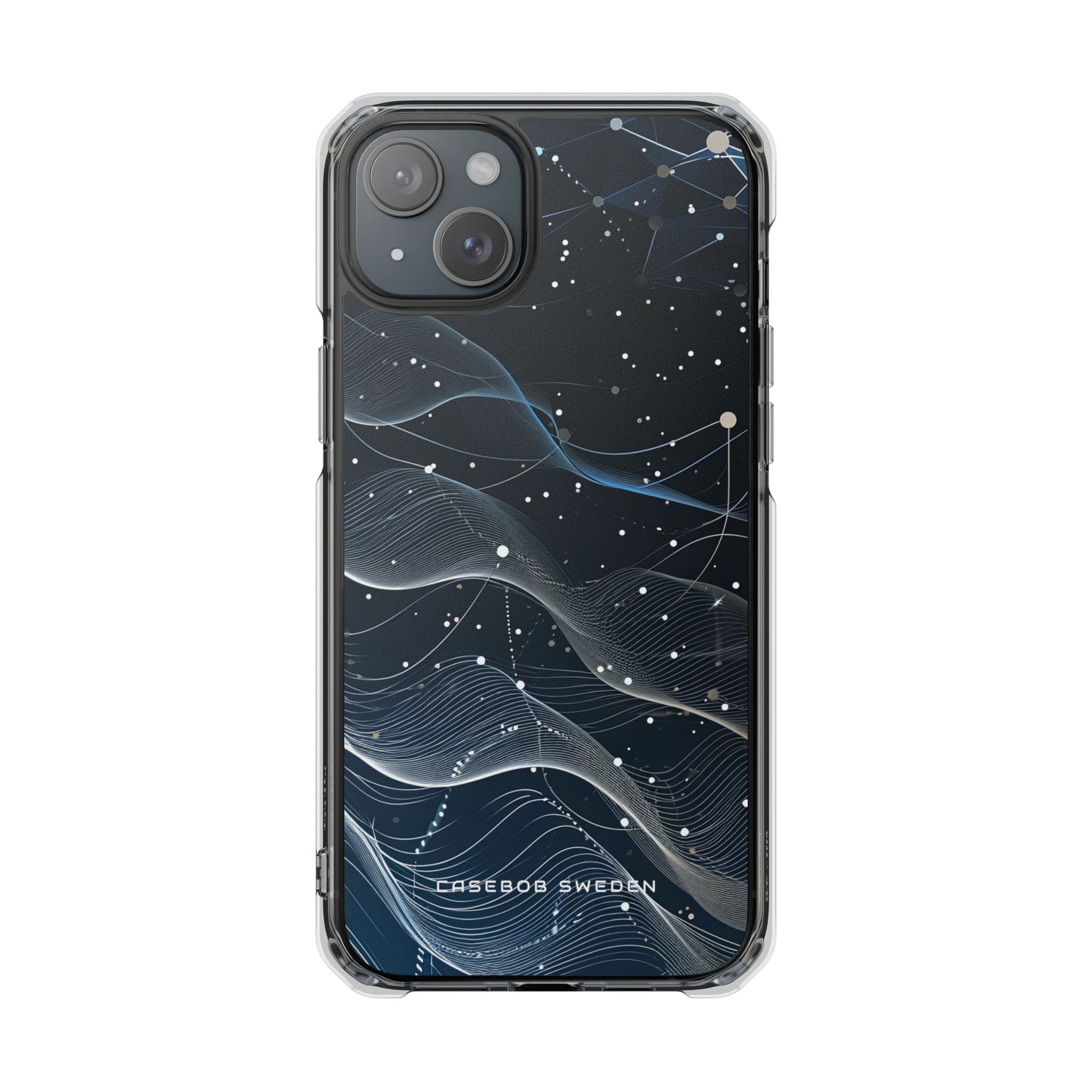 Gradient Neural Waves iPhone 15 - Clear Impact Phone Case