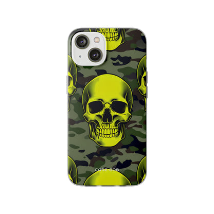 Neon Skull Camo iPhone 14 Case - Soft