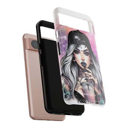 Silver Sip Nebula Google Pixel 8 Case - Tough