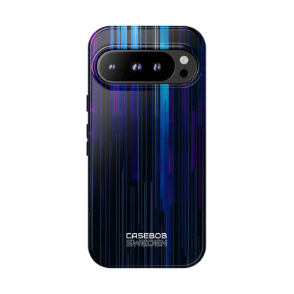Neon Glitch Stripes Google Pixel 9 - Tough