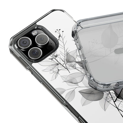 Veined Leaves Gray iPhone 16 Pro Max Case - Impact