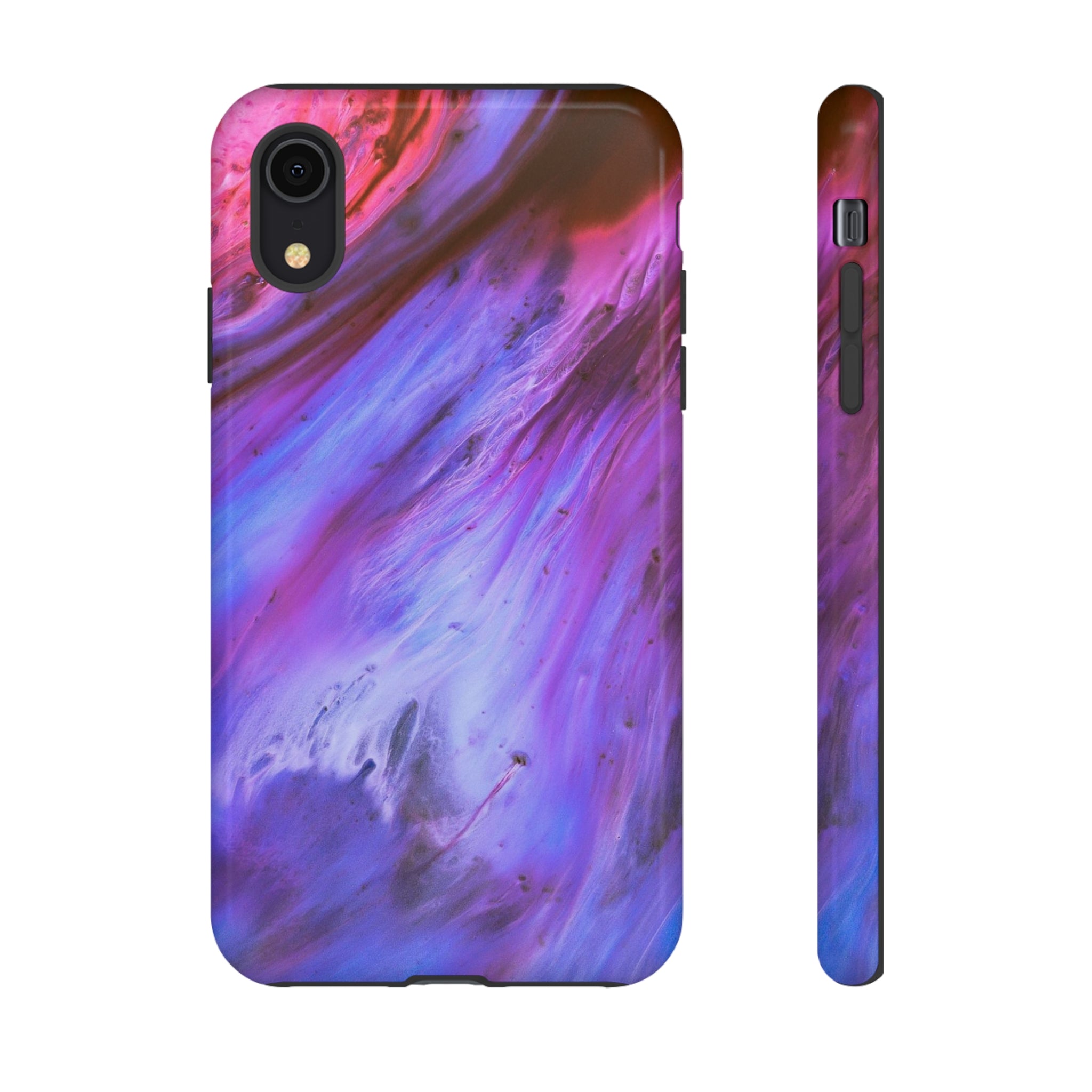 Purple Cosmos Ink Art iPhone Case (Protective) iPhone XR Glossy Phone Case