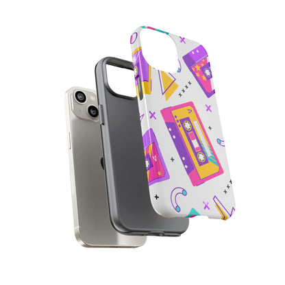 Retro Cassette Chaos - iPhone Case
