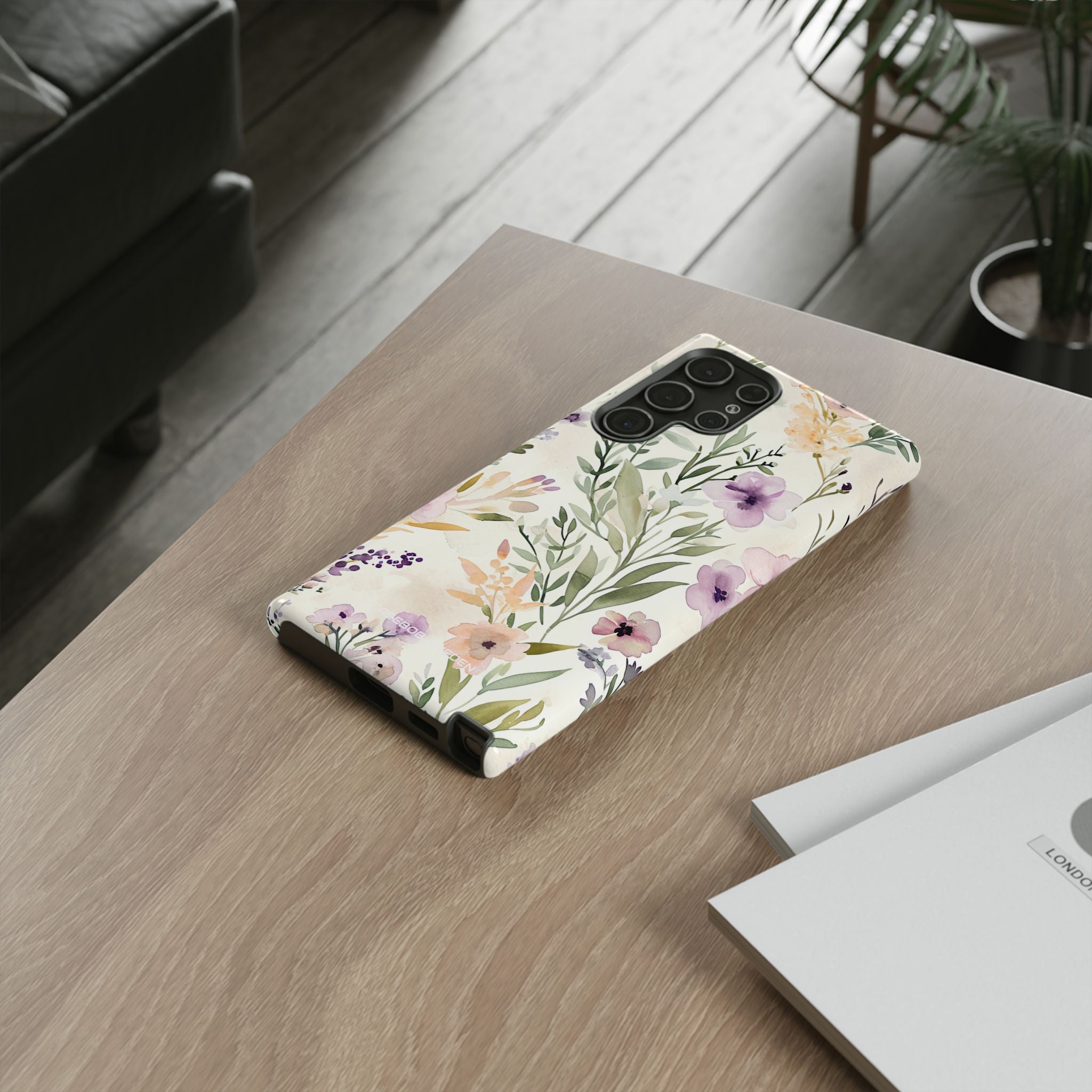 Soft Green Lavender Floral Pattern - Tough Samsung S22 Phone Case