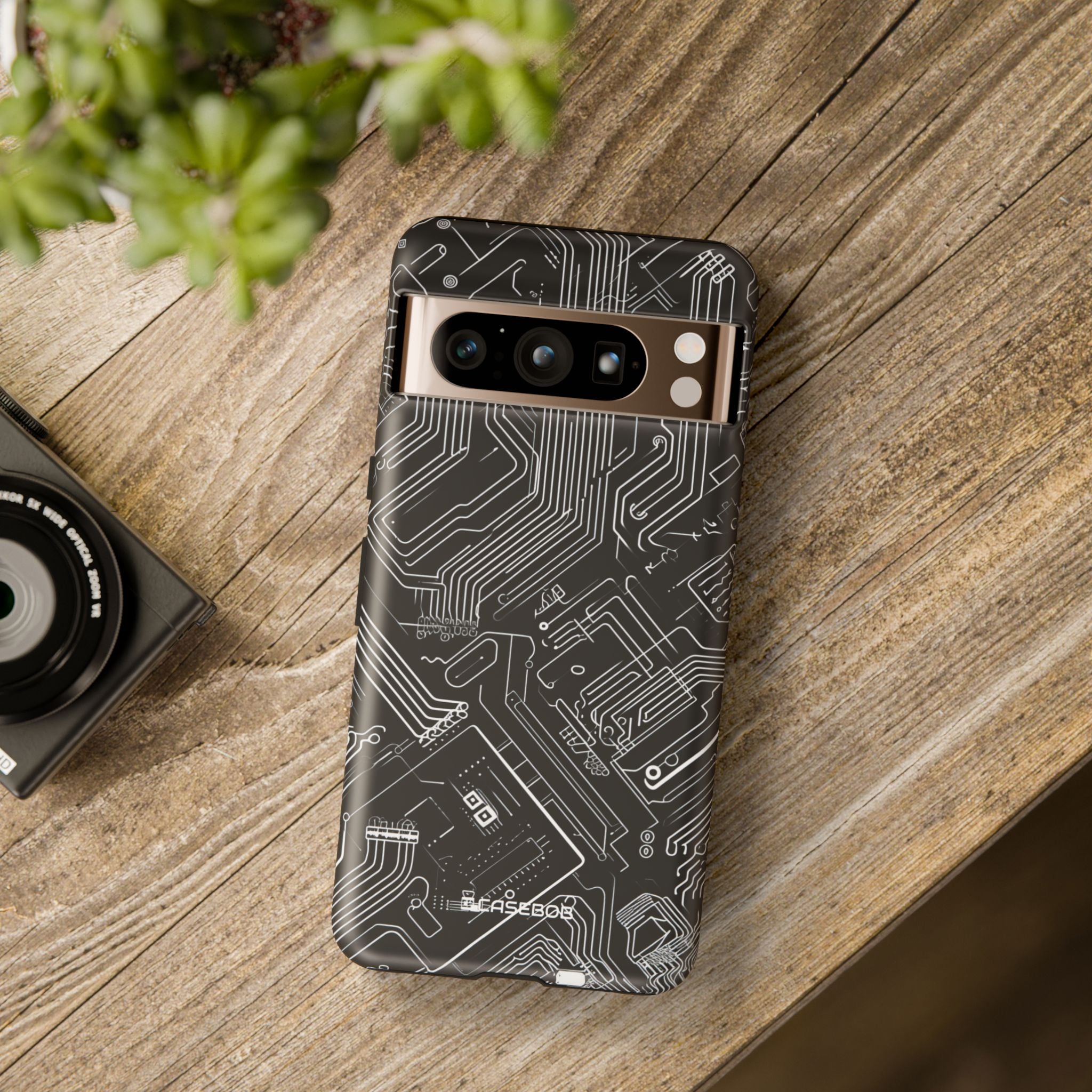 Circuitry Dreams: Abstract Black Design - for Google Pixel 8