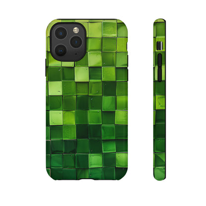 Emerald Square: Green Gradient - Protective Phone Case