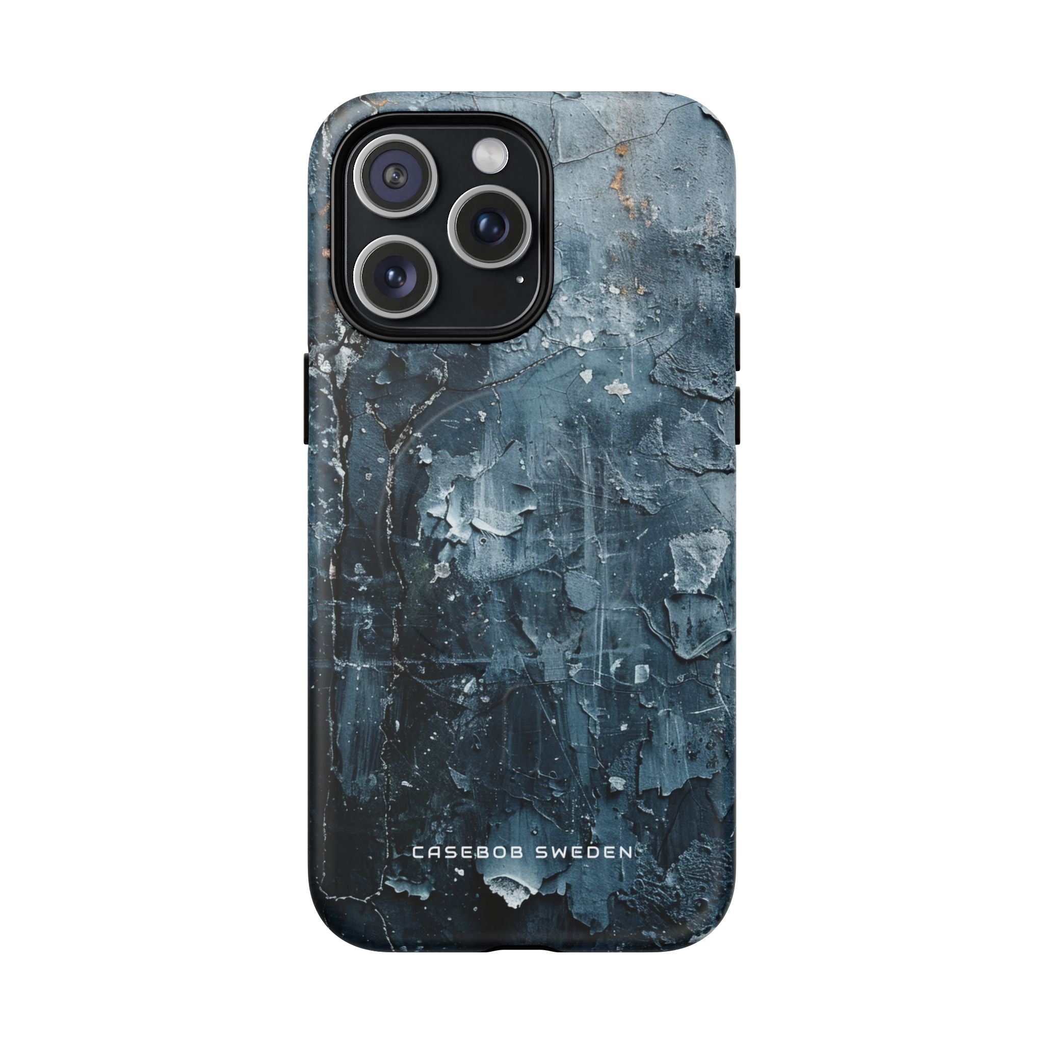 Weathered Blue Tapestry with Cracked Layers iPhone 15 | Tough+ Phone Case