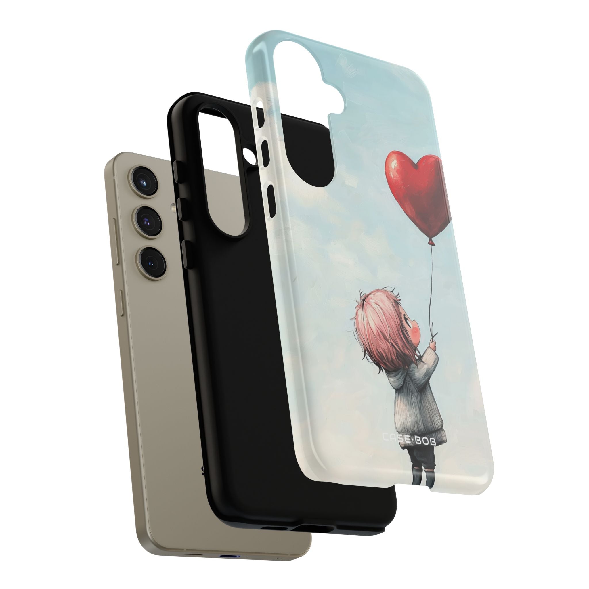 Heart Balloon Glow Samsung S24 Plus Case - Tough