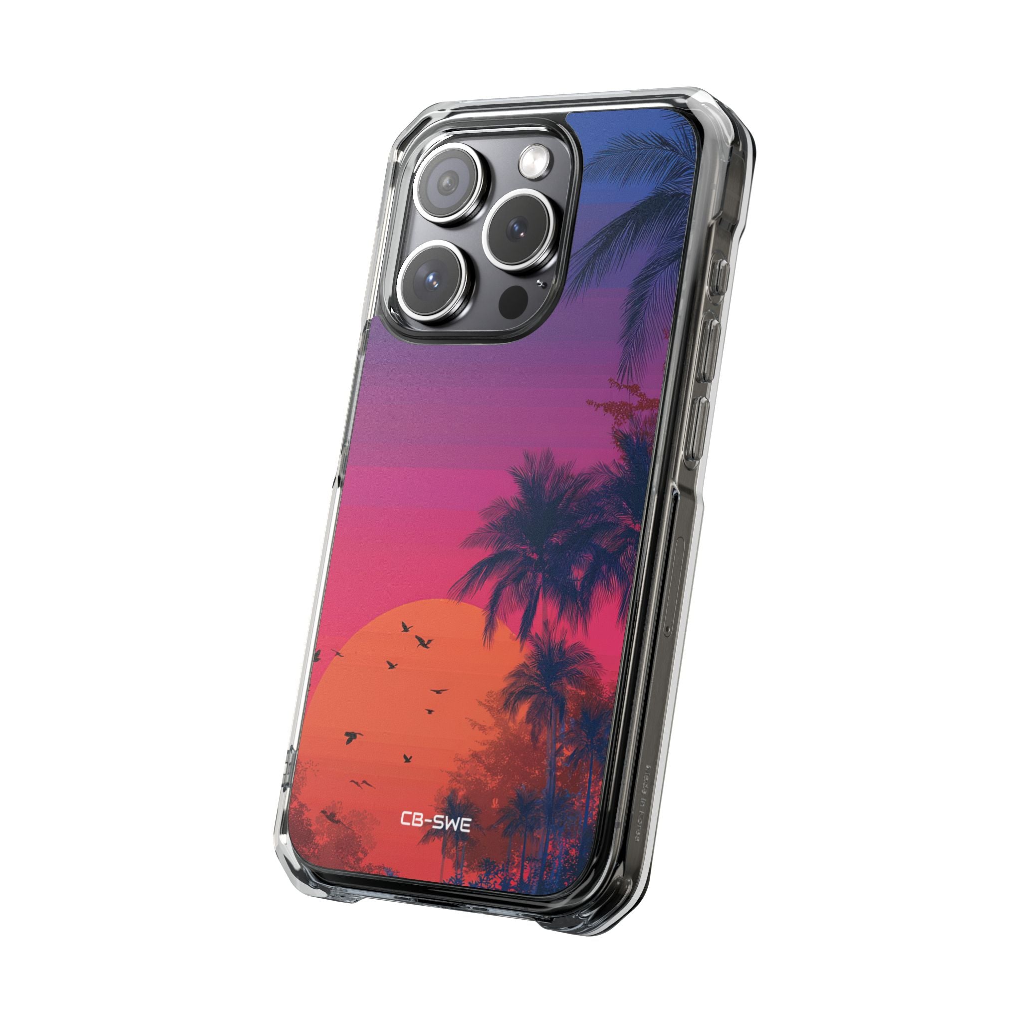 Tropical Sunset Silhouettes iPhone Case - Impact