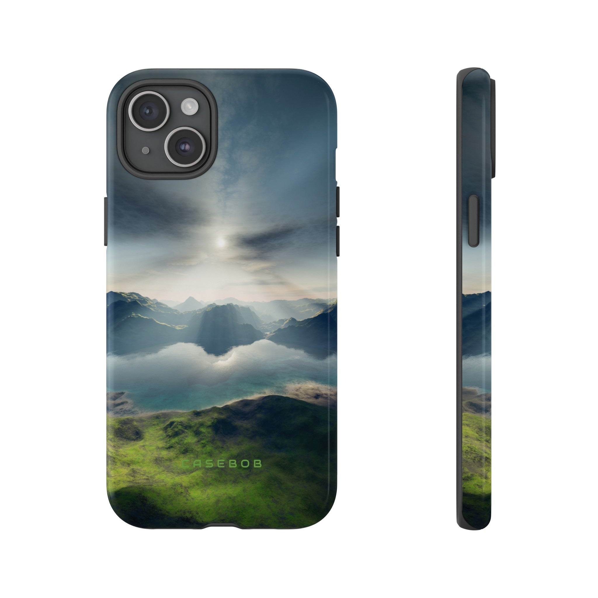 Landscape with Lake & Sun - Protective Phone Case