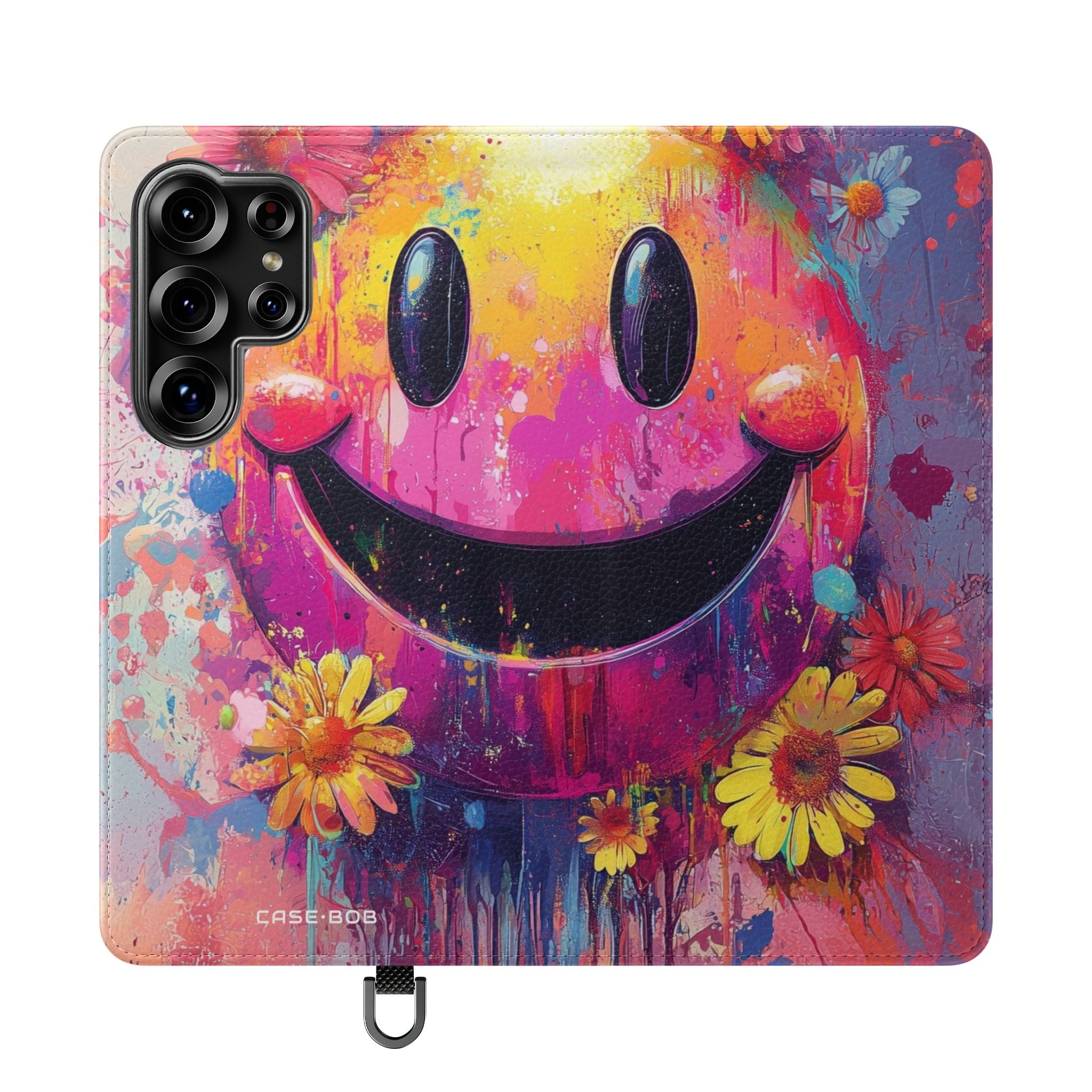 Smiley Bloom Drip - Samsung S25 Ultra Case - Lompakko