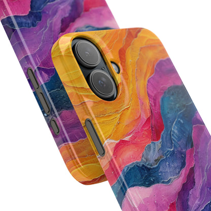 Vibrant Abstract Waves - Slim iPhone 16 Phone Case