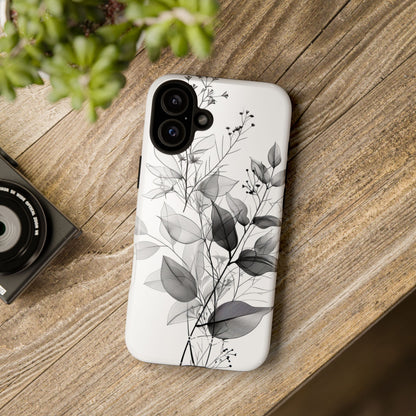 Botanical Elegance in Monochrome - for iPhone 16