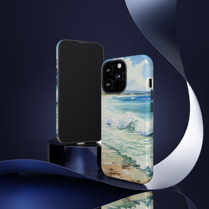Serene Coastal Watercolors - iPhone Case