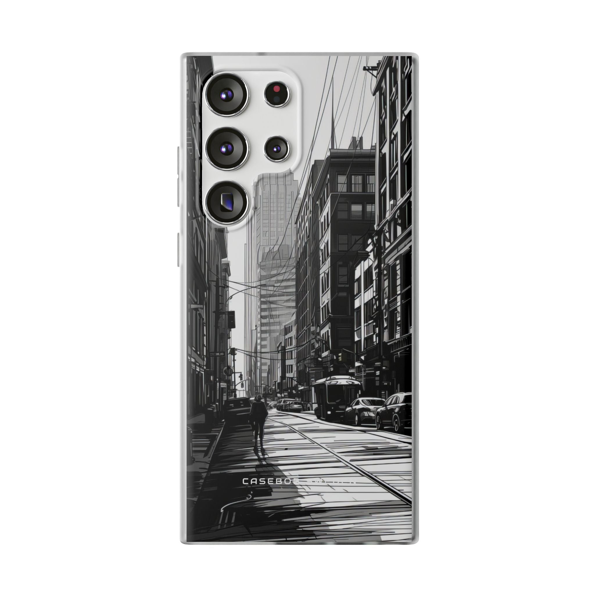 Urban Cityscape Line Perspective Samsung S23 - Flexi Phone Case