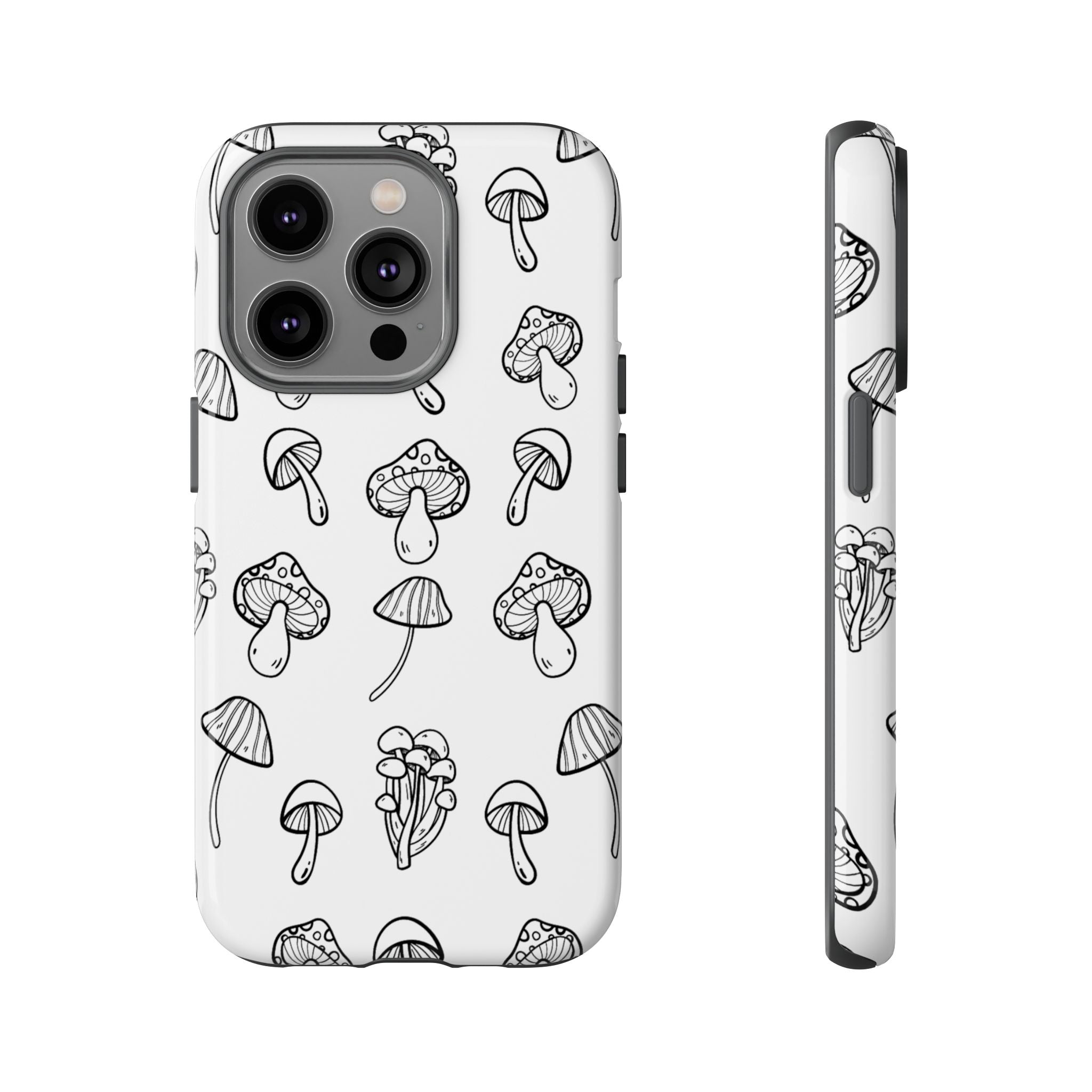 Mushroom Line Play - iPhone Case