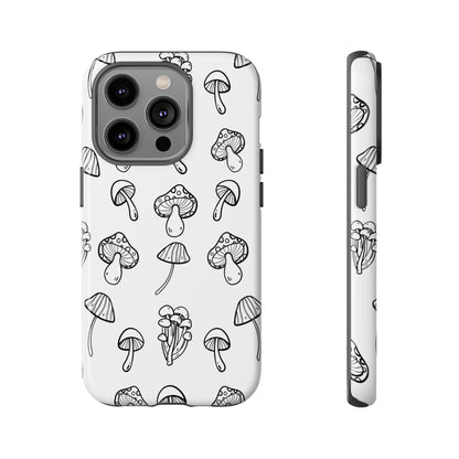 Mushroom Line Play - iPhone Case