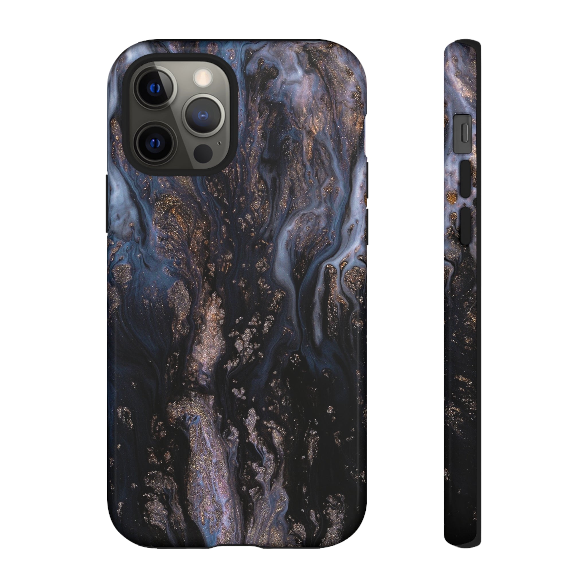 Blue River Ink Art iPhone Case (Protective) iPhone 12 Pro Glossy Phone Case