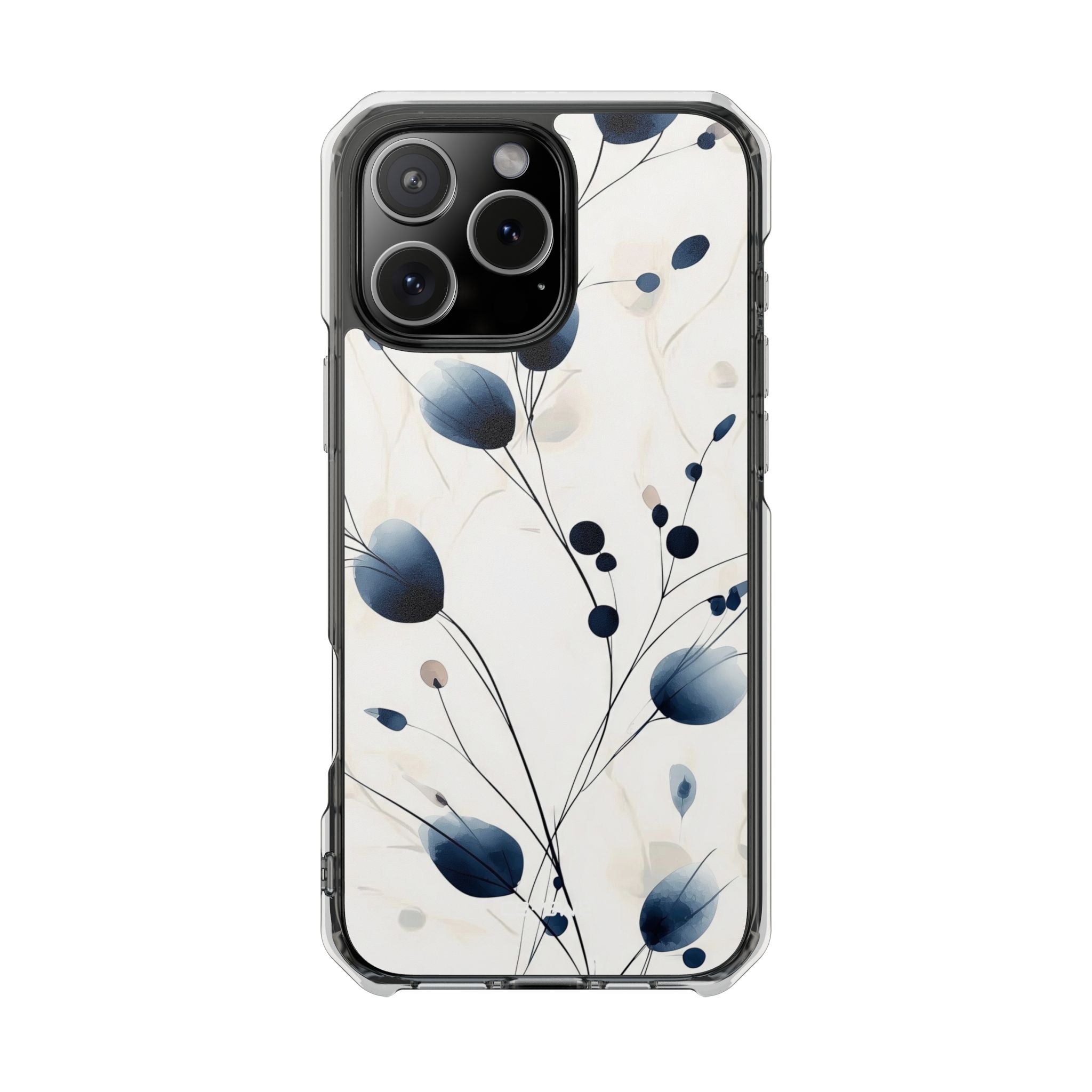 Floral Harmony Blue iPhone Case - Impact