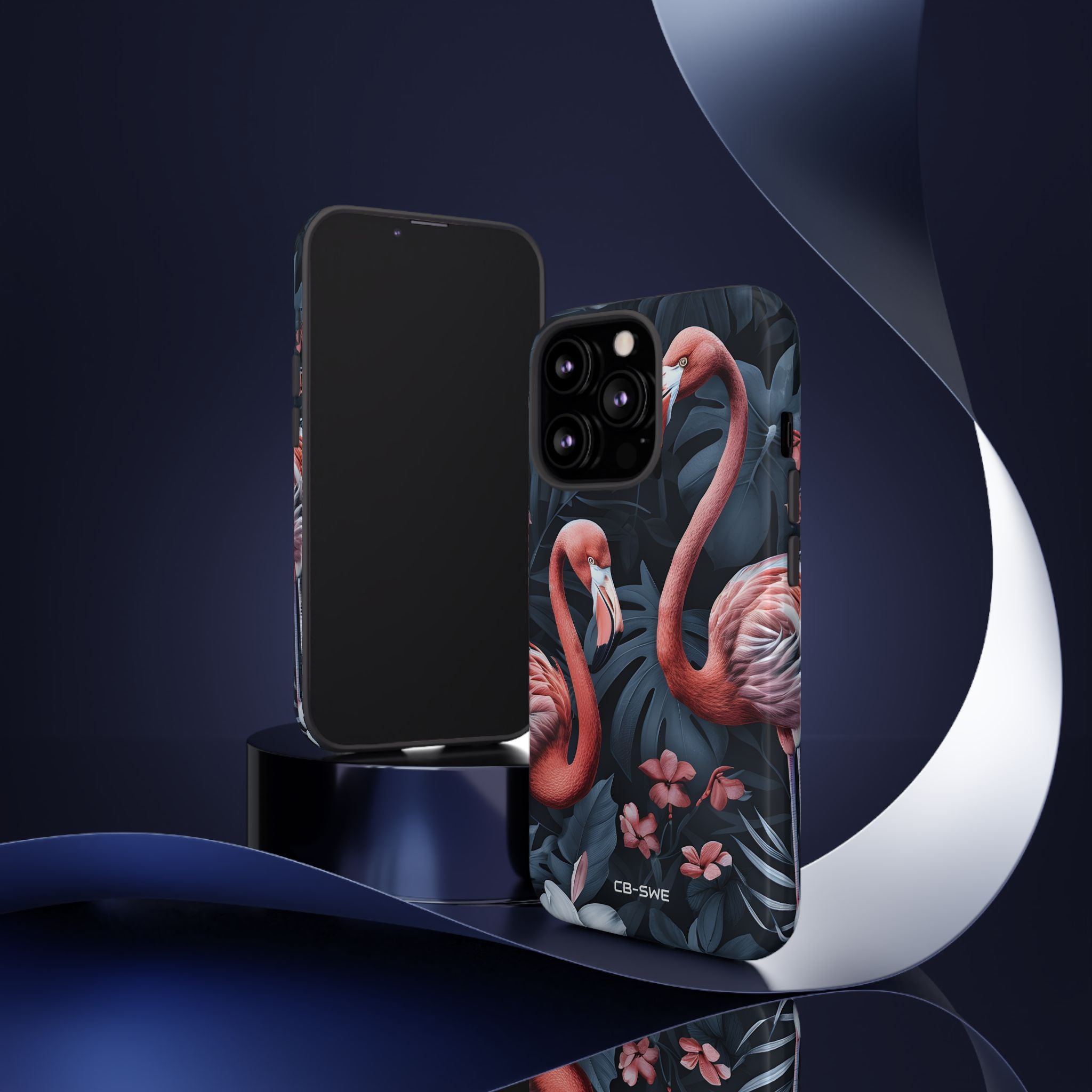 Flamingos Embrace Nature - iPhone Case