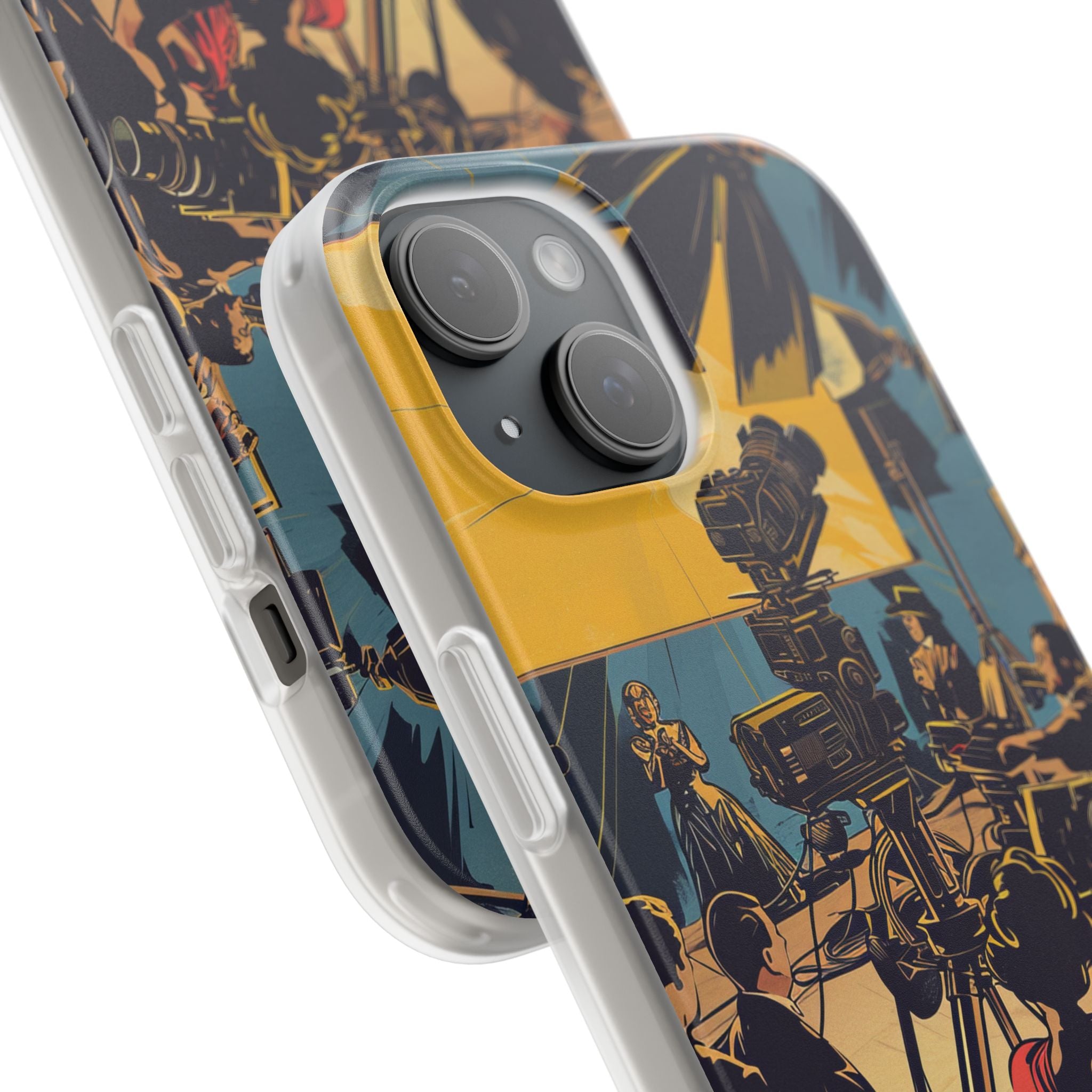 Golden Era Cinematic Spotlight iPhone 15 - Flexi Phone Case