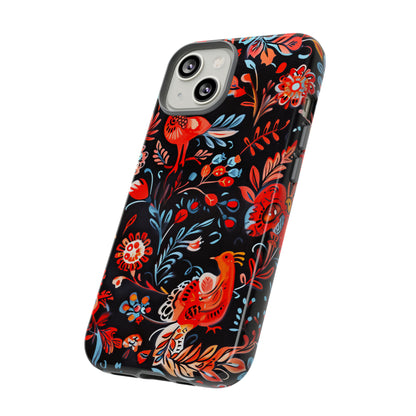 Slavic Myth Firebird & Domovoi - Protective Phone Case