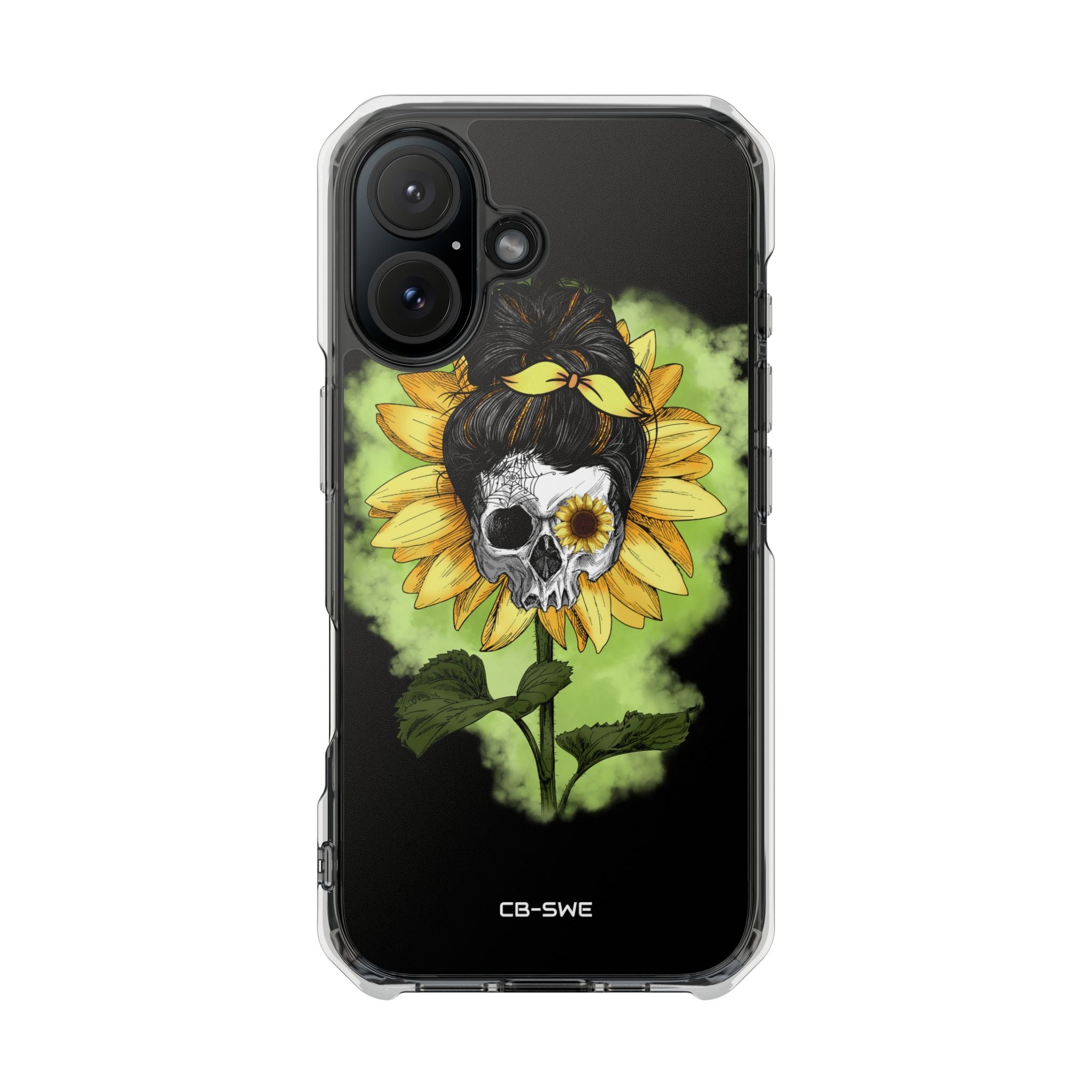 Sunflower Skull Fusion iPhone Case - Impact