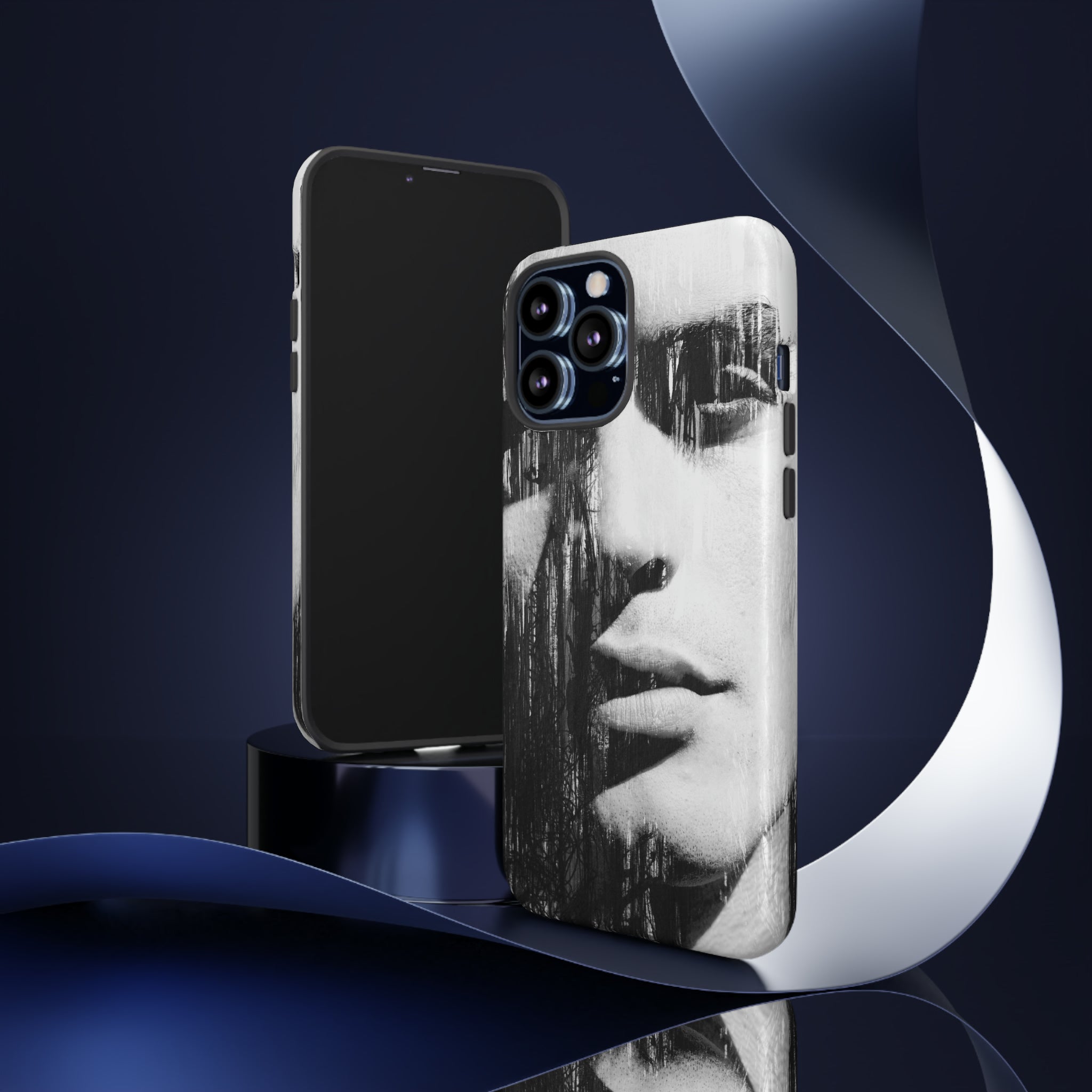 Black & White Pop Art - Protective Phone Case