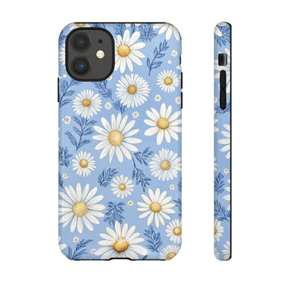 Daisies On Blue - iPhone Case