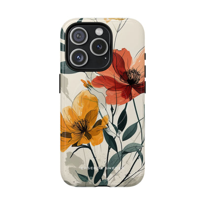 Elegant Floral Harmony iPhone 15 | Tough+ Phone Case