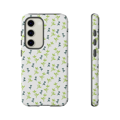 White Flower Pattern - Protective Phone Case