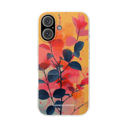 Yellow Botanical Splash - Flexi iPhone 16 Phone Case