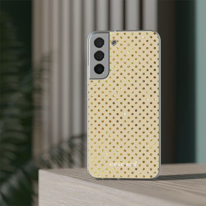Gold Sparkle Grid Samsung S22 Plus Case - Soft