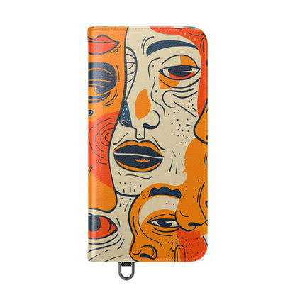 Overlapping Faces - Samsung S25+ Case - Wallet