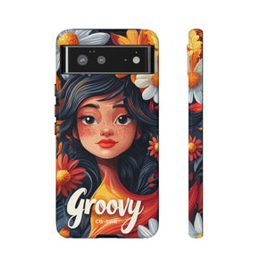 Floral Girl Smiles - Google Pixel Case