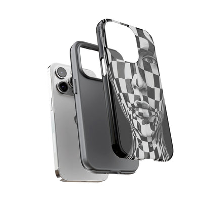 Checkered Face iPhone 14 Pro Case - Tough