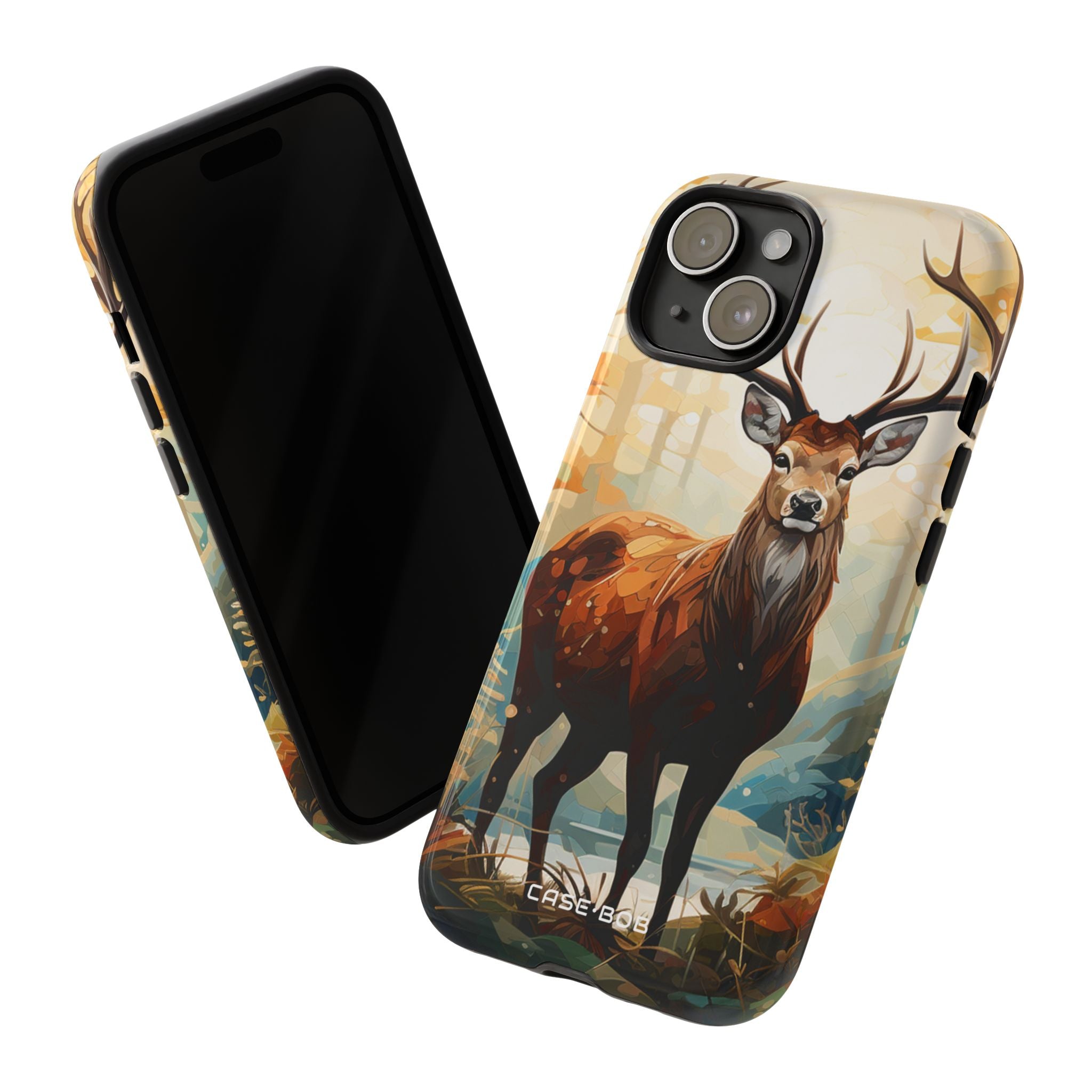 Glowing Stag iPhone 15 Case - Tough