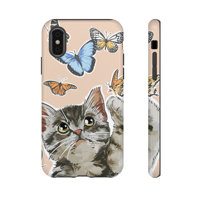 Cute Cat Butterflies - Protective Phone Case